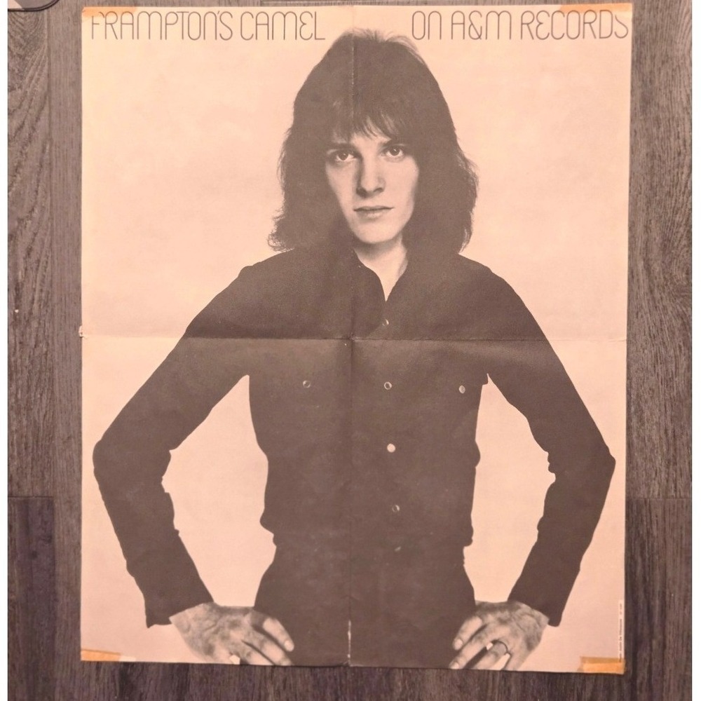 Vintage 1973 Peter Frampton Framptons Camel A&M Records Promo Folded Poster